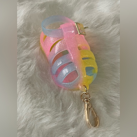 Bath and Body Works Jelly Glitter Sandal Pocketbac Hand Sanitzer Holder- - Picture 3 of 4